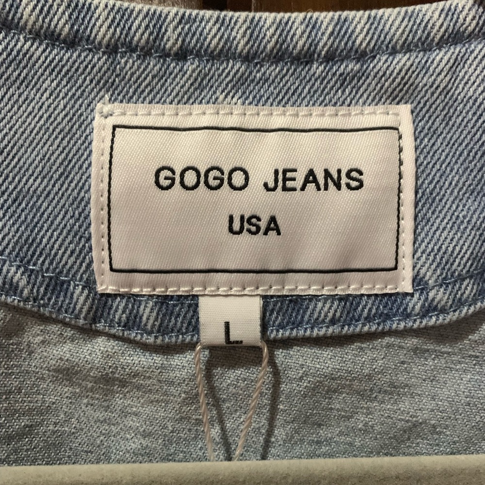 GOGO Light Blue Denim Vest Top - Picture 5 of 7